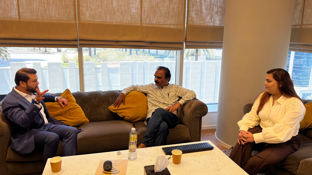 Rajdeep Global leadership in a business discussion